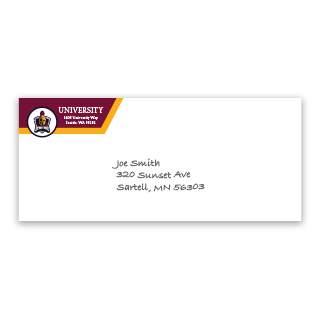 education envelope with school logo