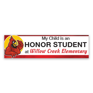 education bumper sticker with mascot