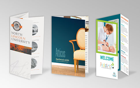 custom brochures collage or three